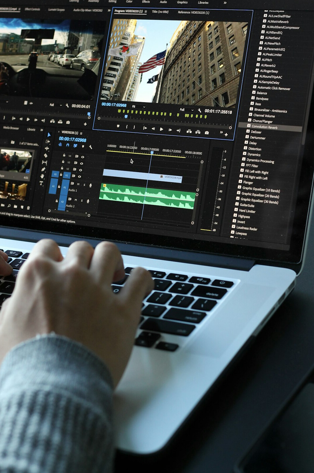 vfx editing screen