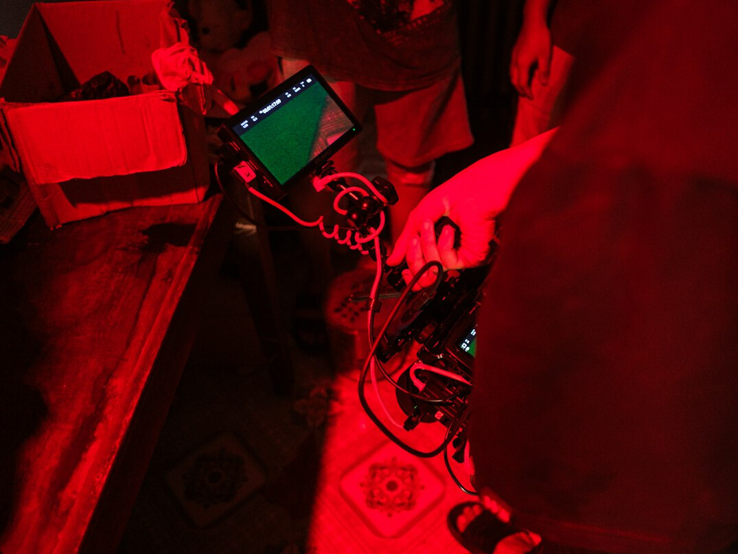 lighting equipment on set