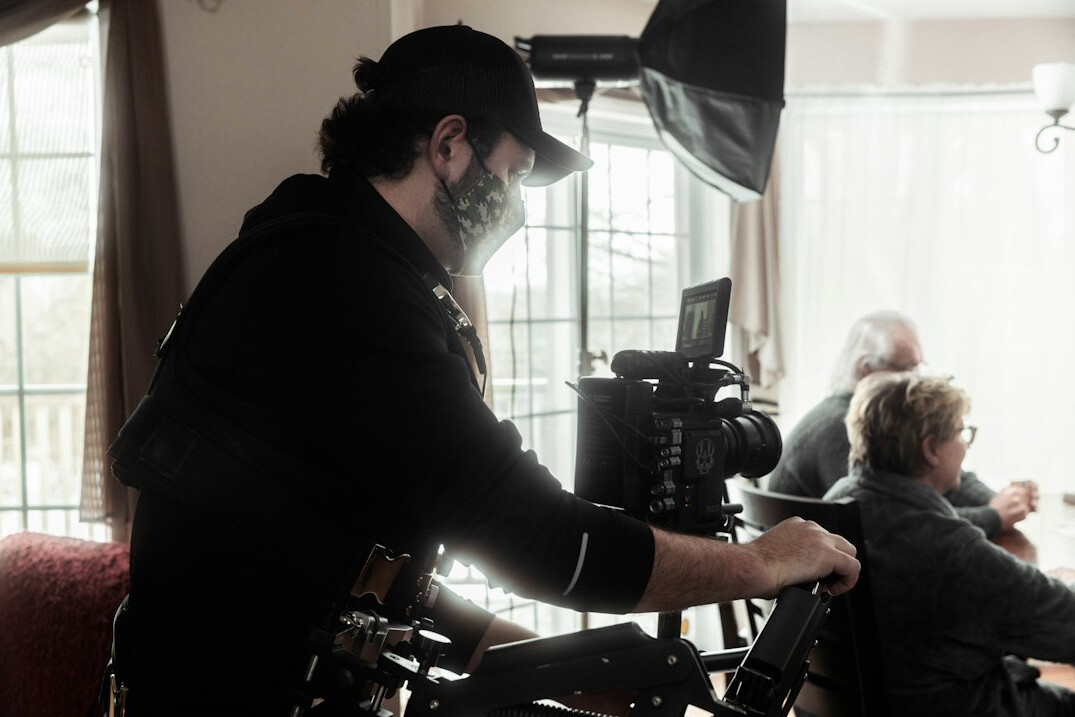 actors rehearsing scene