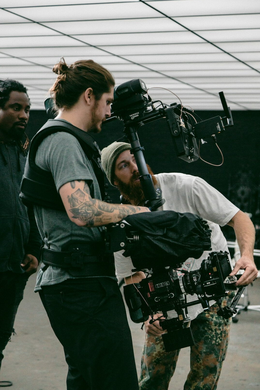 professional film crew shooting scene