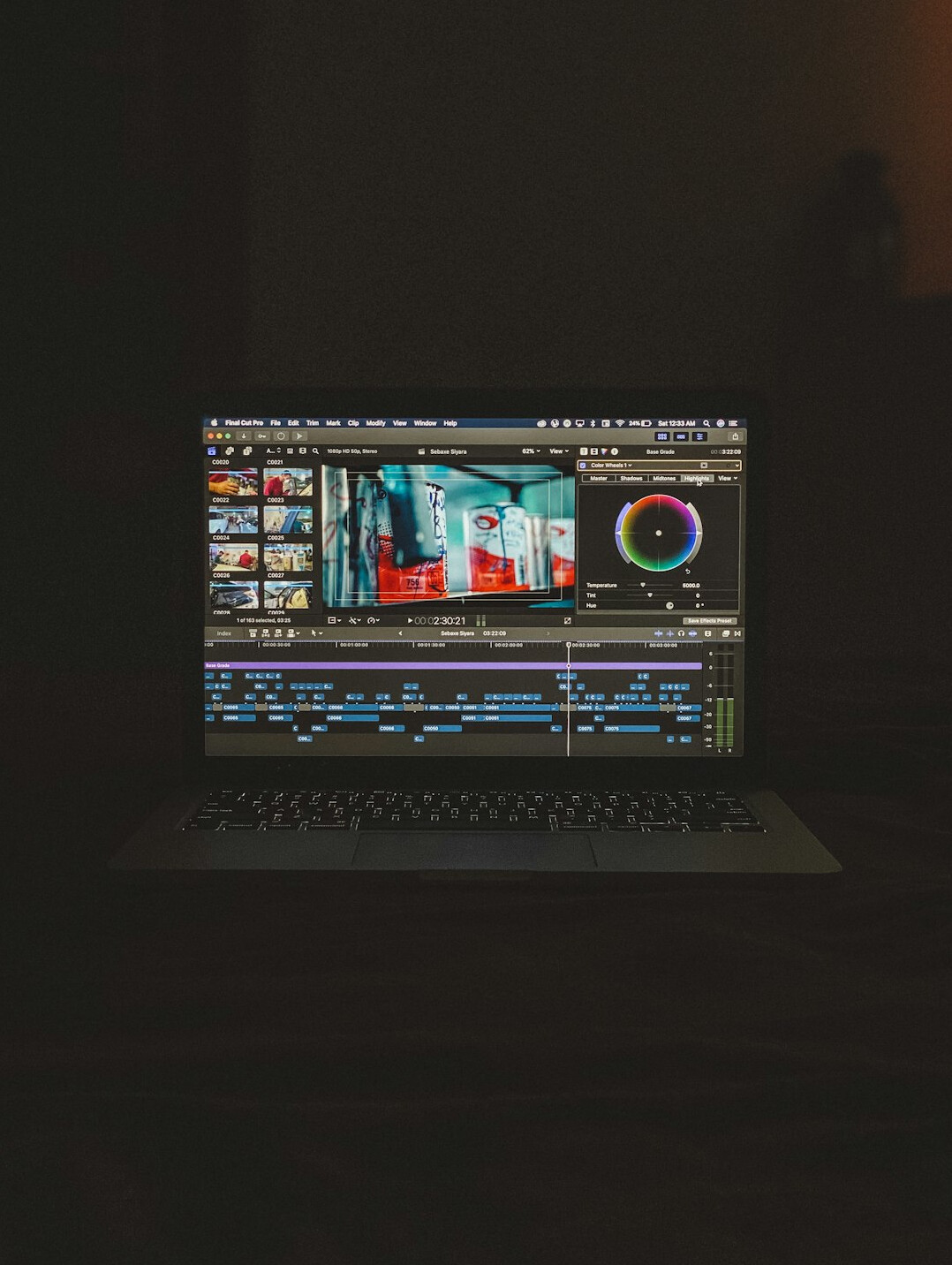 editing software interface